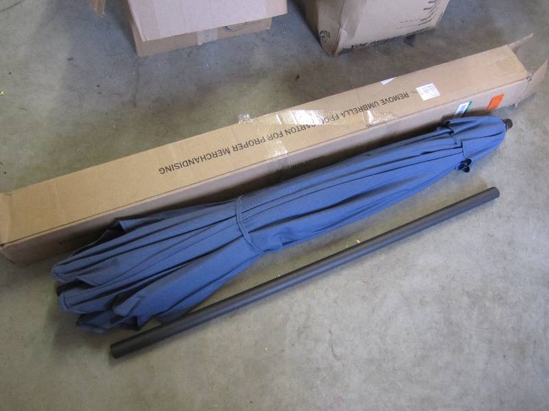 lot 57 image: 9 ft Aluminum Frame Umbrella  Open ...