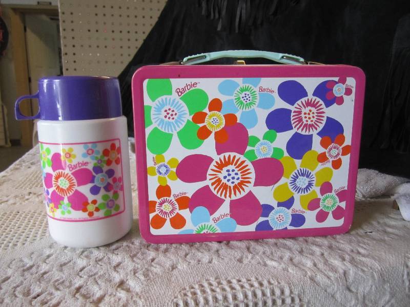 lot 82 image: Metal Barbie Lunch Box with Thermos...