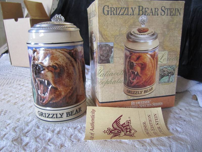 lot 97 image: Grizzly Bear Stein Endangered Speci...
