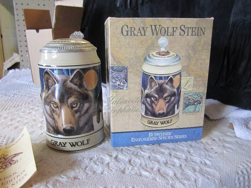 lot 100 image: Gray Wolf Stein Endangered Species ...