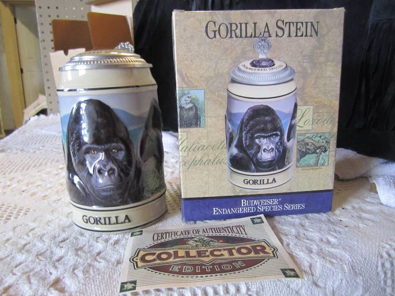lot 102 image: Gorilla Stein Endangered Species Se...