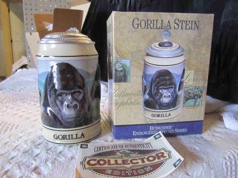 lot 103 image: Gorilla Stein Endangered Species Se...