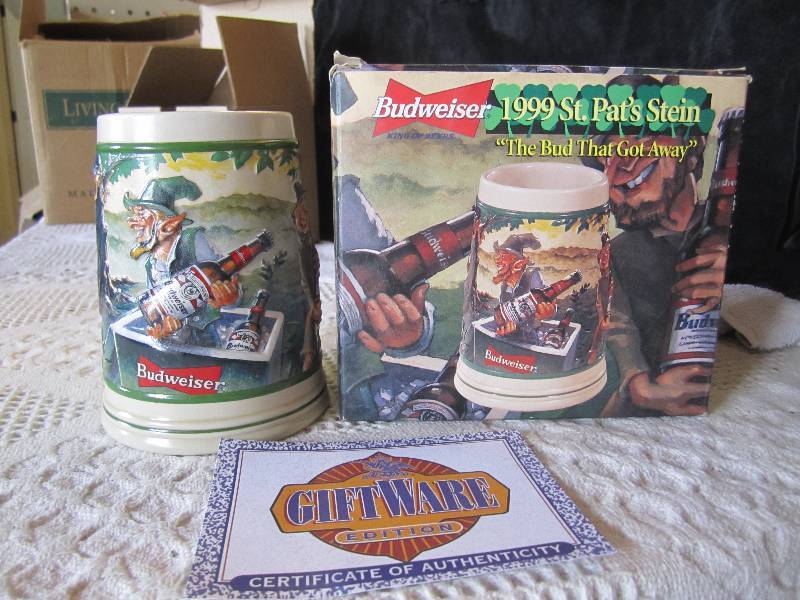 lot 146 image: Budweiser St Pats Stein The One Tha...