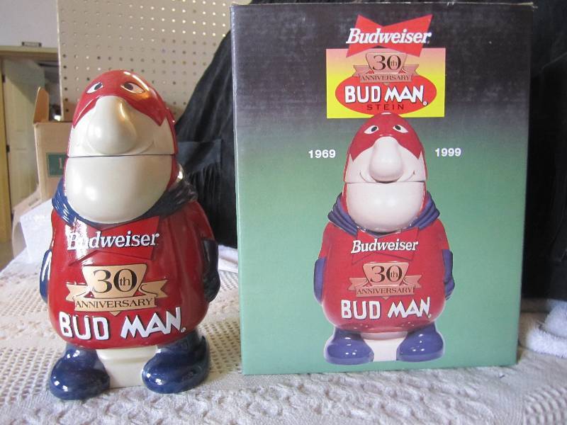 lot 154 image: Budweiser 30th Anniversary Bud Man ...