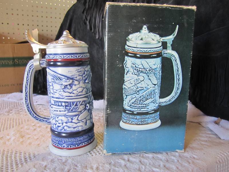 lot 184 image: Avon Flying Classics Ceramic Stein ...