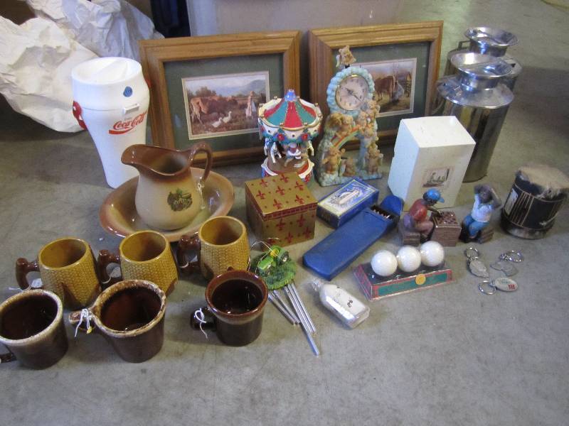 lot 186 image: Tote with Lid Full of Misc Items ...