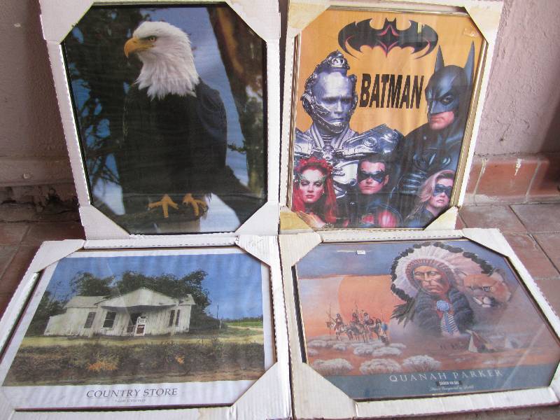 lot 189 image: Lot of 4 Frames Posters New old sto...