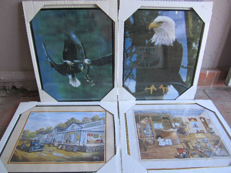 lot 194 image: Lot of 4 Frames Posters New old sto...