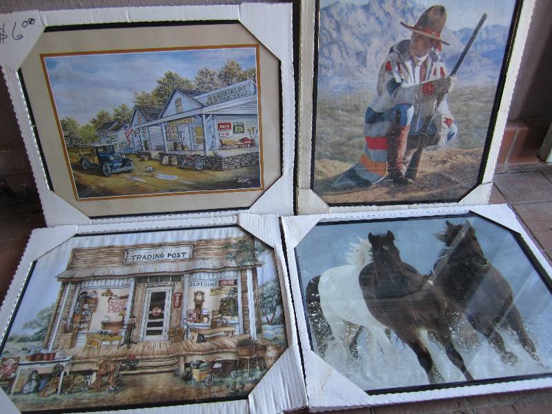 lot 195 image: Lot of 4 Frames Posters New old sto...