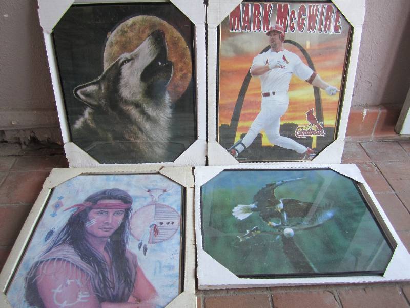 lot 201 image: Lot of 4 Frames Posters New old sto...