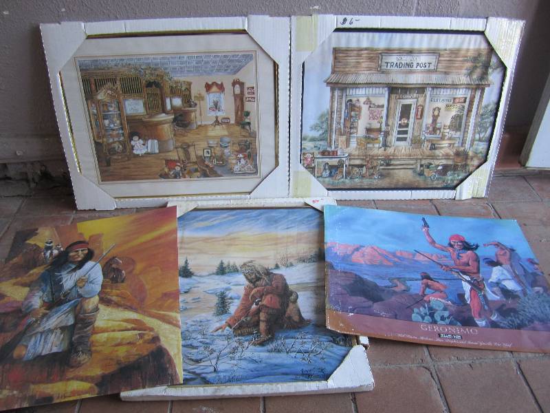 lot 202 image: Lot of 3 Frames Posters and 2 Unfra...