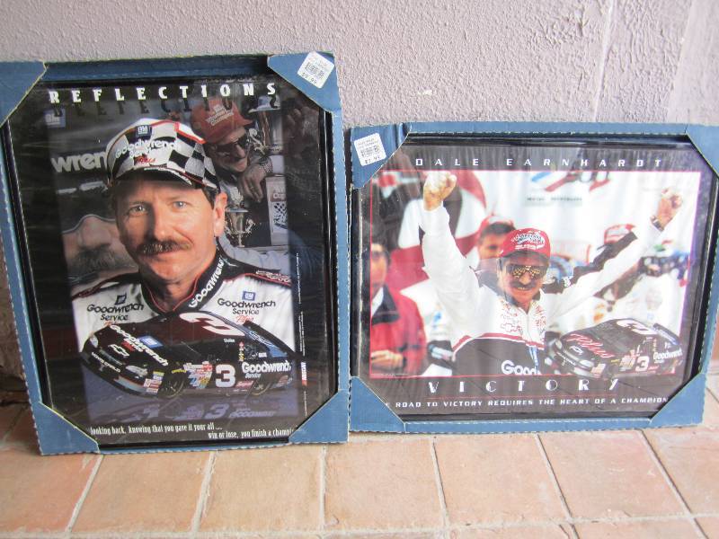 lot 203 image: Lot of 2 Dale Earnhardt Framed Post...