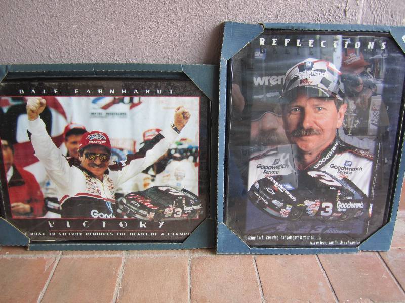 lot 204 image: Lot of 2 Dale Earnhardt Framed Post...