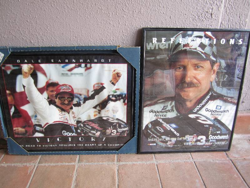 lot 205 image: Lot of 2 Dale Earnhardt Framed Post...
