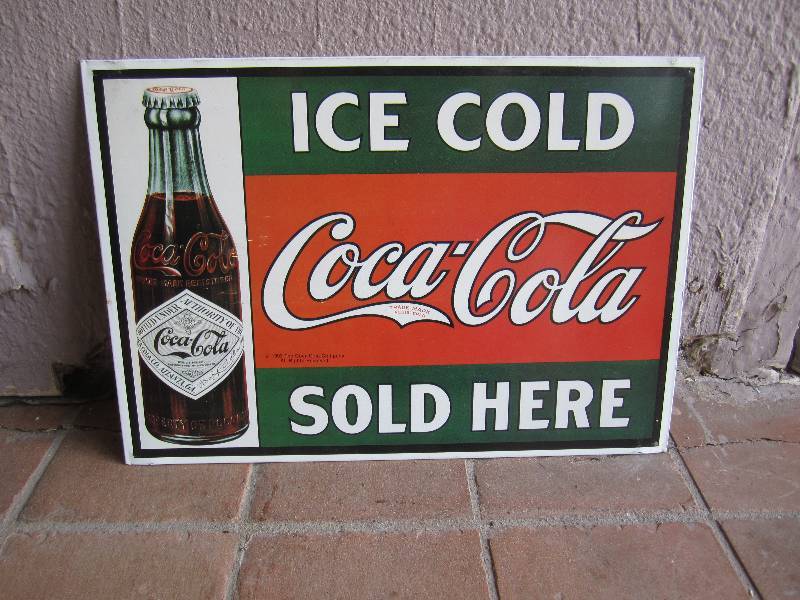 lot 209 image: Coca-Cola Tin Sign 11.25 x 16...