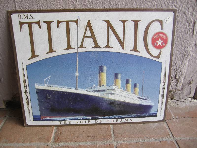 lot 210 image: Titanic The Ship of Dreams Tin Sign...
