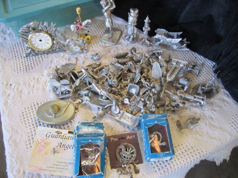 lot 245 image: Large Lot of Pewter Figures etc. A ...