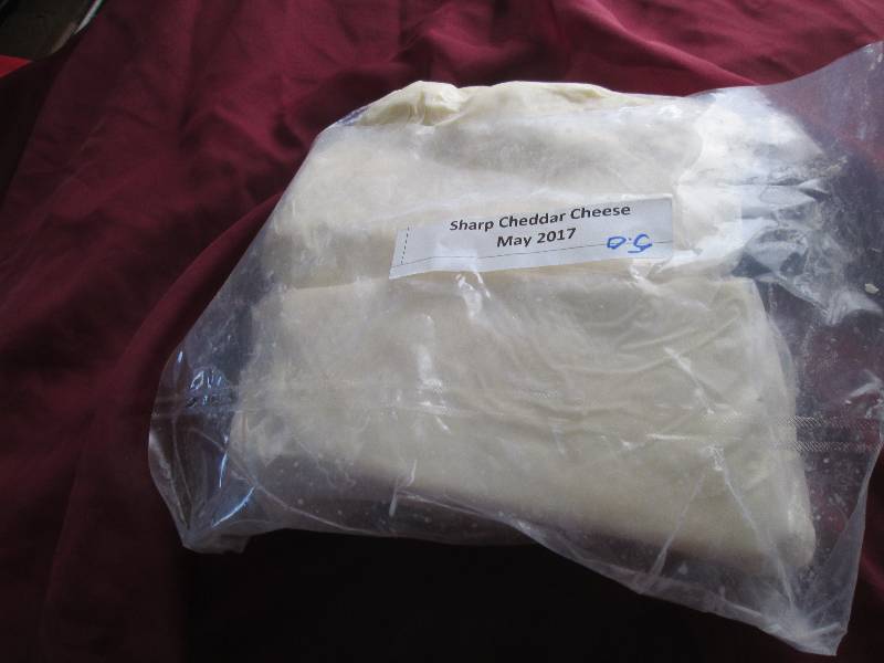lot 1 image: 5.0 lb.Chunk Sharp Cheddar Cheese P...