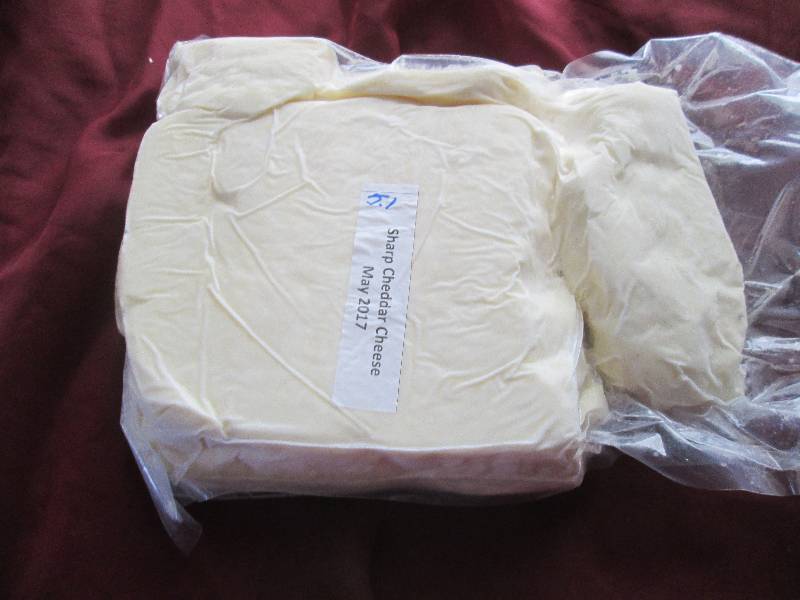 lot 4 image: 5.1 lb.Chunk Sharp Cheddar Cheese P...