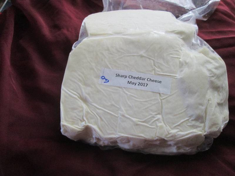 lot 11 image: 6.0 lb.Chunk Sharp Cheddar Cheese P...