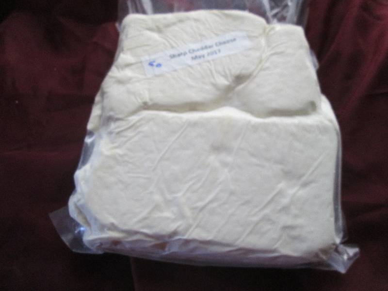 lot 19 image: 6.0 lb.Chunk Sharp Cheddar Cheese P...