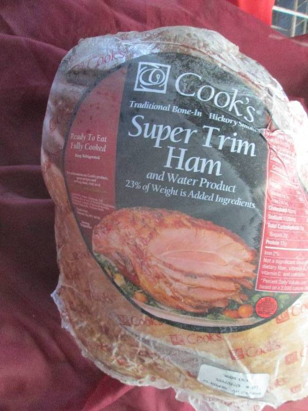 lot 24 image: 23.6 lb. Super Trim Ham Frozen Best...