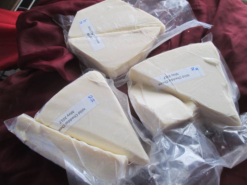 lot 35 image: 6.9 lb.Chunk Mild Cheddar Cheese Pr...