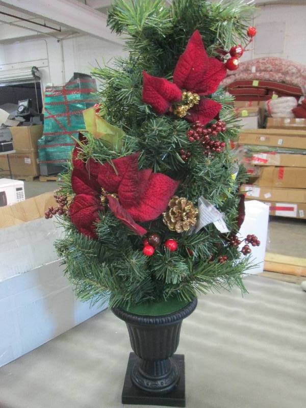 lot 42 image: 30 inch Potted Christmas Tree open ...