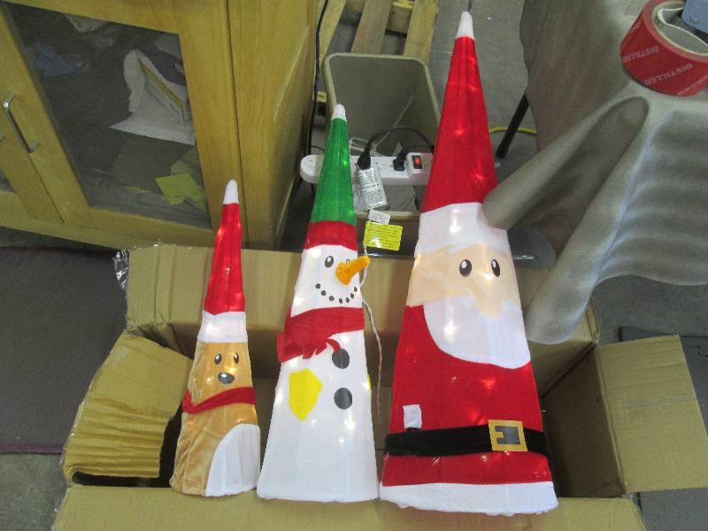 lot 71 image: Santa, Snowman & Reindeer Lights op...