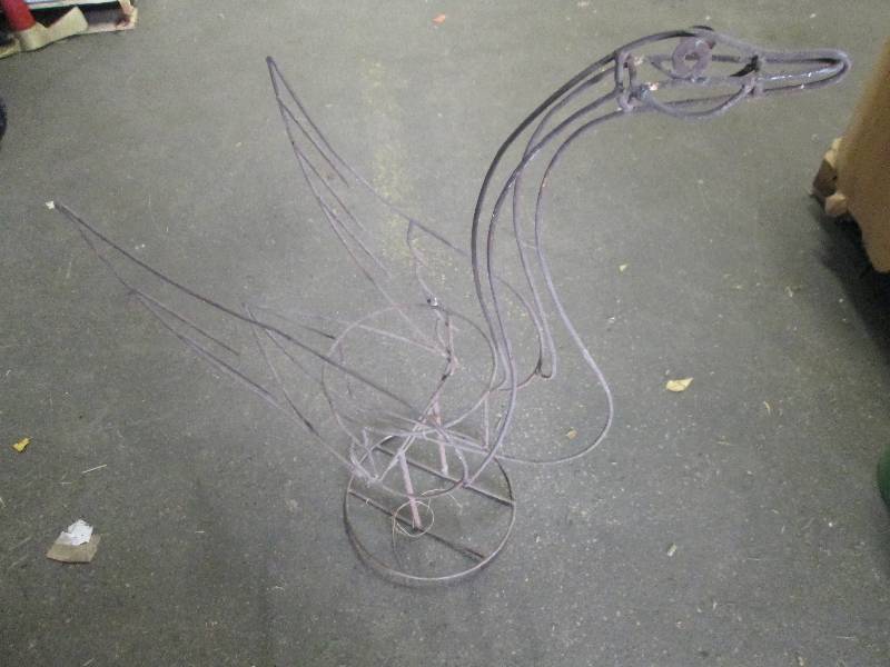 lot 116 image: Swan Outdoor Metal Plant Holder...