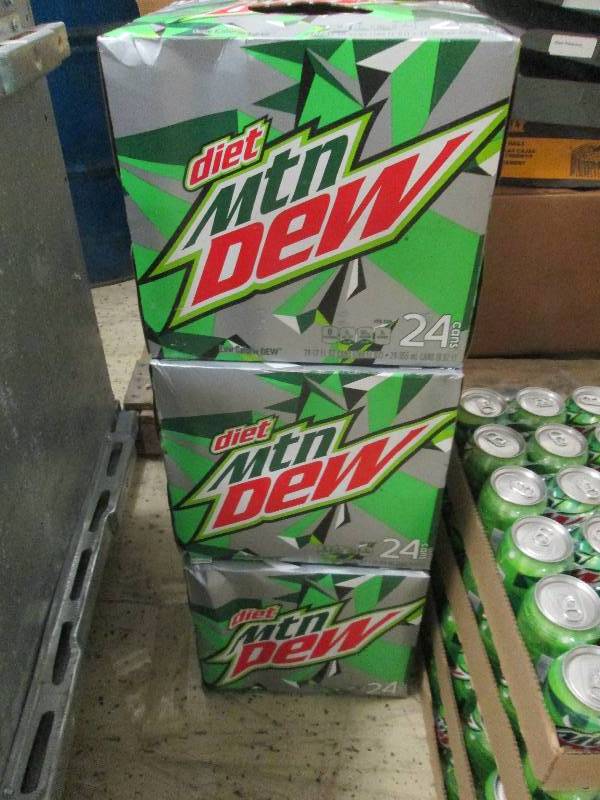 lot 244 image: Lot  of 3 Cases of 24 - 12 oz Diet ...