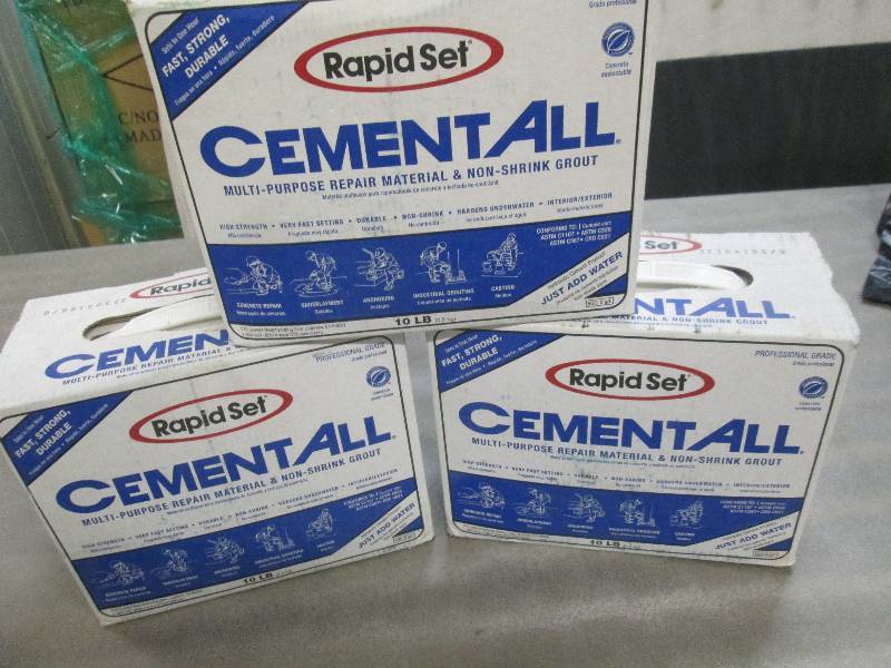 lot 290 image: Lot of 3 Rapid Set Cement All Bag F...