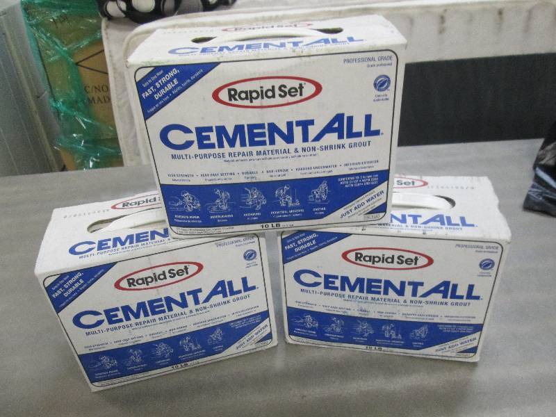 lot 291 image: Lot of 3 Rapid Set Cement All Bag F...