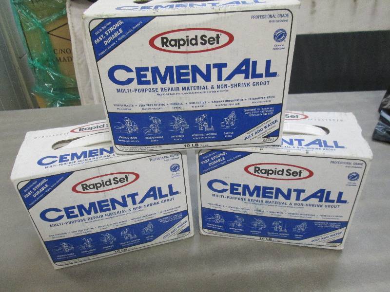 lot 292 image: Lot of 3 Rapid Set Cement All Bag F...
