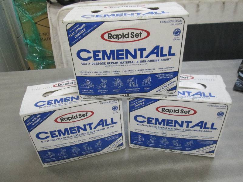 lot 295 image: Lot of 3 Rapid Set Cement All Bag F...