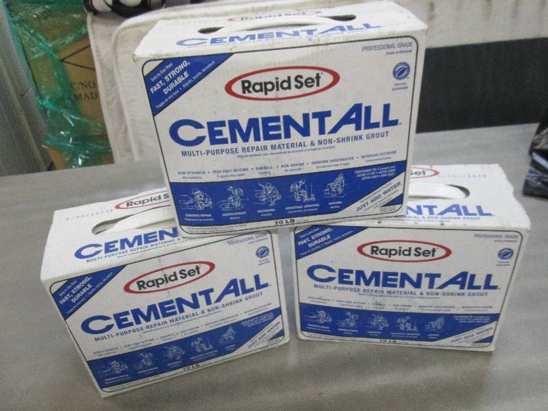 lot 296 image: Lot of 3 Rapid Set Cement All Bag F...