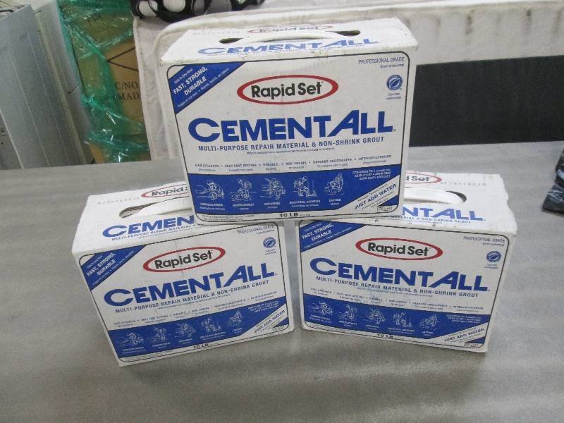 lot 298 image: Lot of 3 Rapid Set Cement All Bag F...