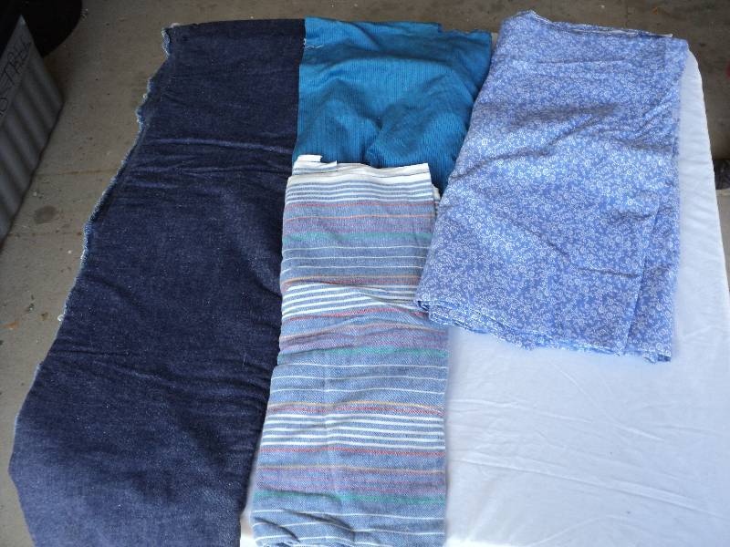 lot 48 image: mixture of blue material...