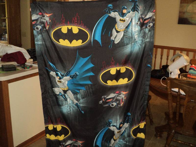 lot 66 image: batman curtains and extra towels...
