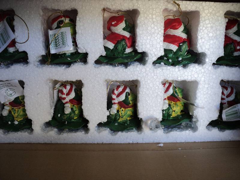 lot 138 image: 24 new frog christmas ornaments...