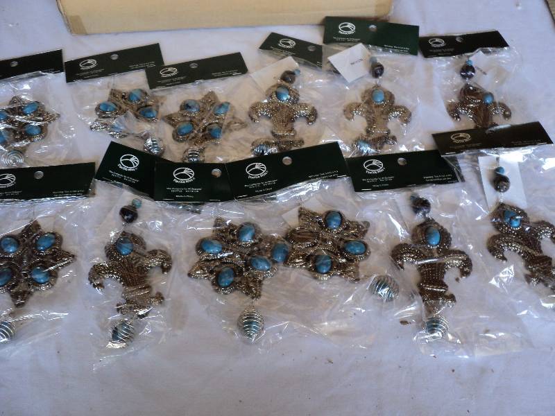 lot 144 image: 72 new blue topaz christmas ornamen...