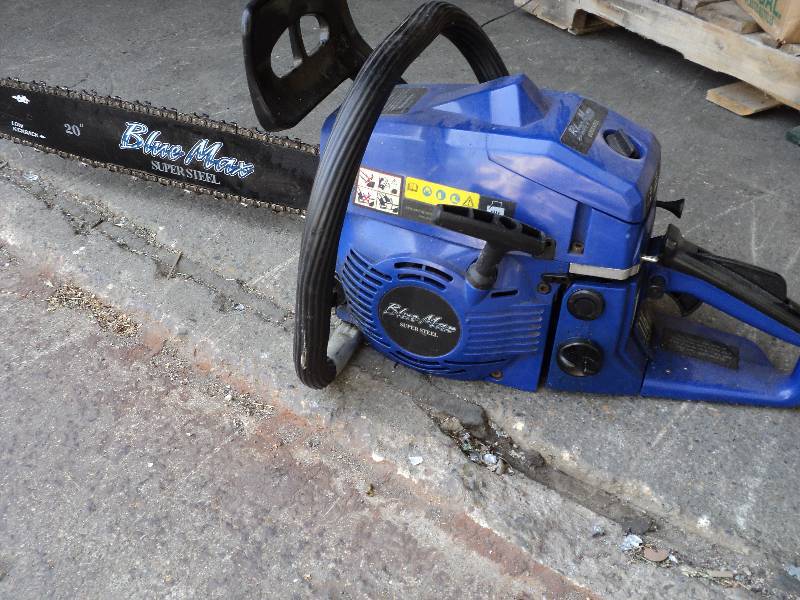 lot 167 image: blue max chainsaw...