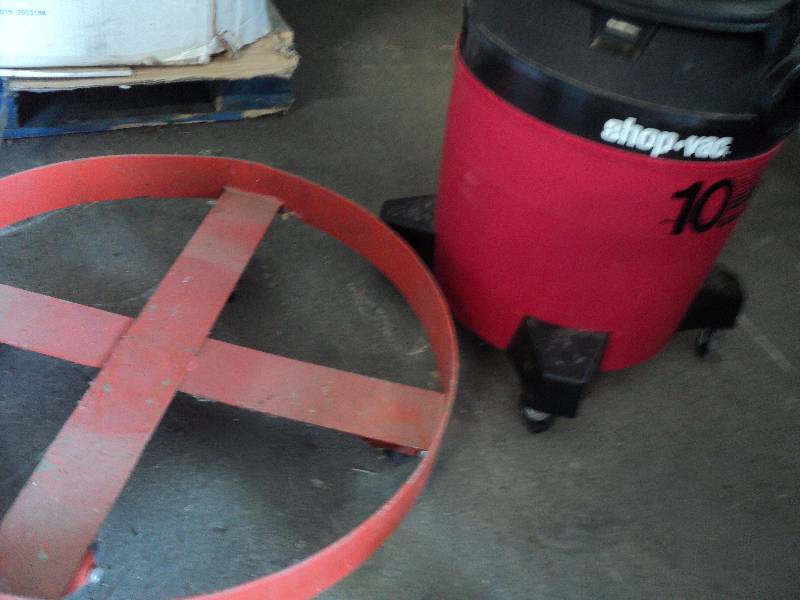 lot 168 image: shop vac, 10 gallon and round mover...