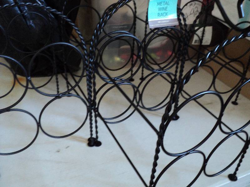 lot 170 image: 4 black wine racks...