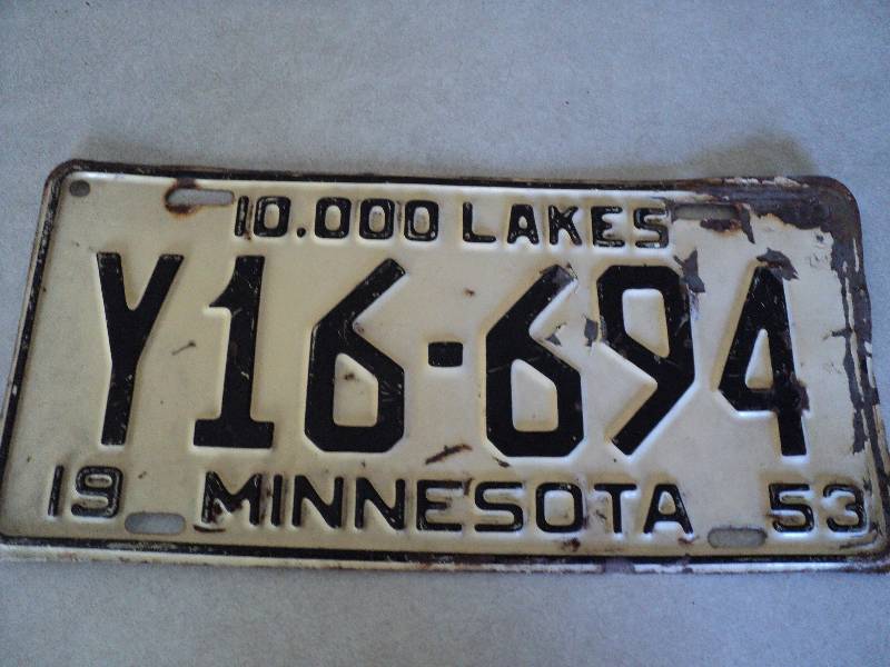 lot 182 image: 1953 license plate...