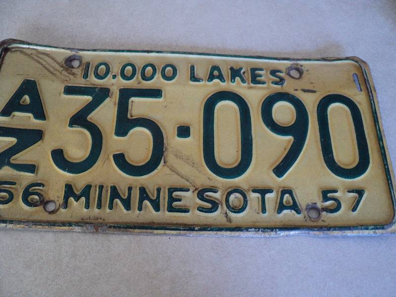 lot 183 image: 1957 license plate...