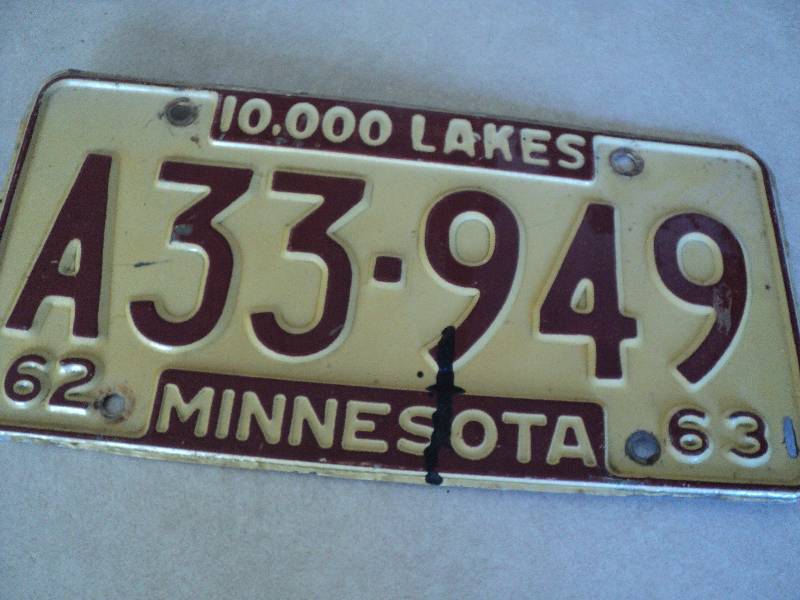 lot 185 image: 1963 license plate...