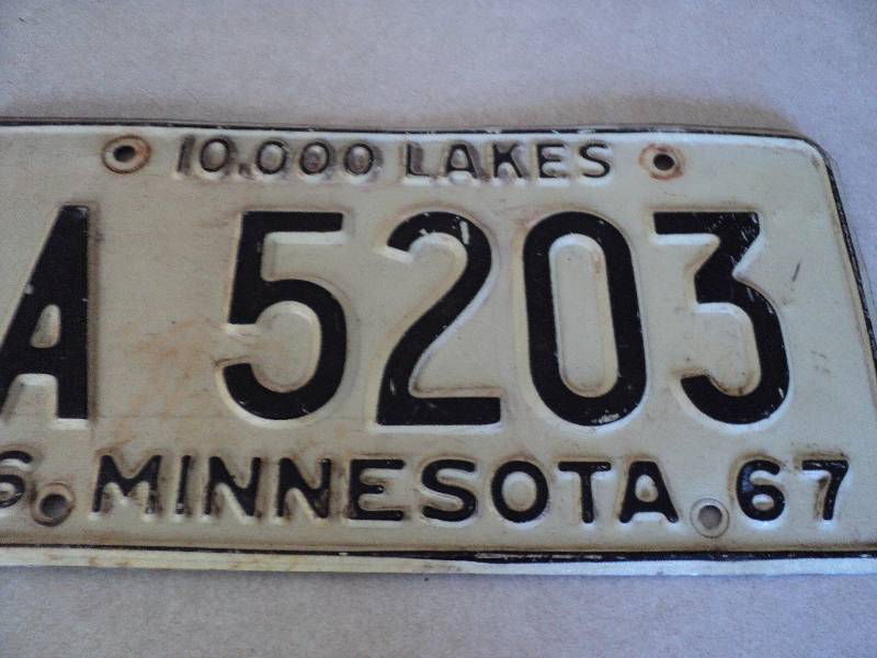 lot 186 image: 1967 license plate...