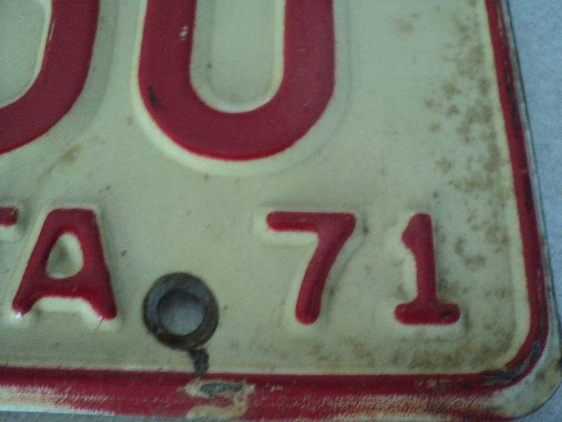 lot 187 image: 1971 license plate...