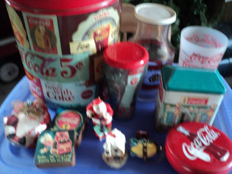 lot 227 image: coca-cola tin and collectables...